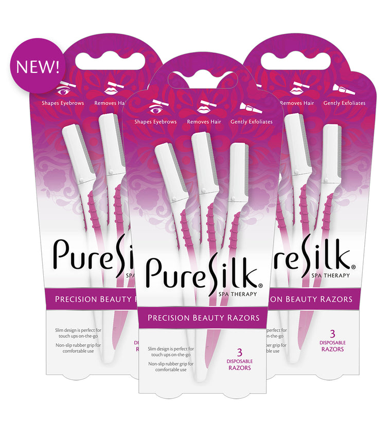 Pure Silk Precision Beauty Razor (3 Packs/9 Total Razors)