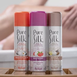 3 different cans of Pure Silk